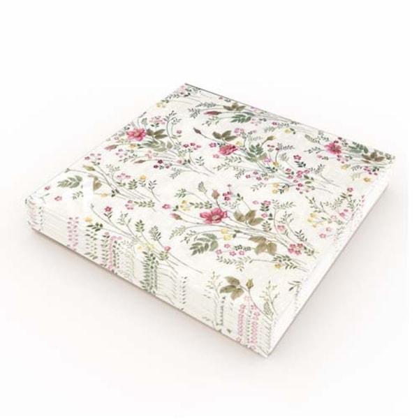 Servetter Blommor Rosa Multicolor