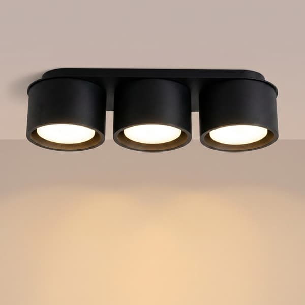 Taklampa MODO 3 svart Gx53 Black