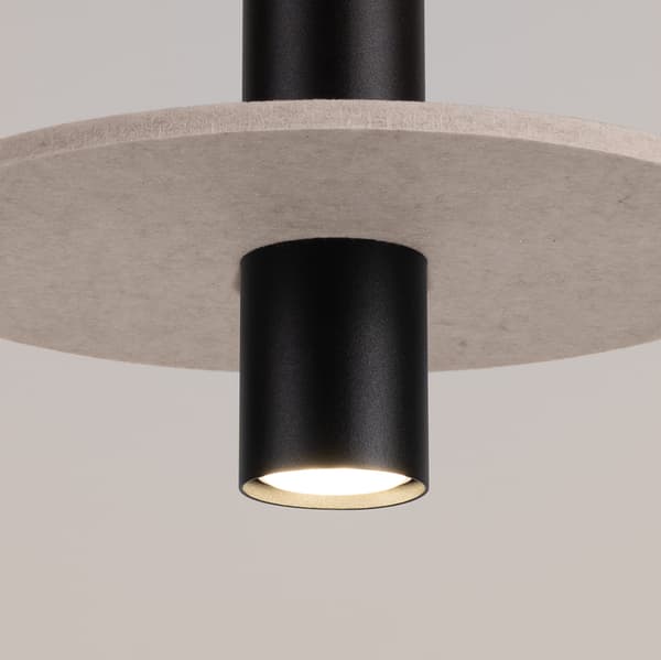 Taklampa PELTA 1 svart/beige Multicolor