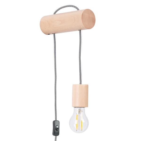 Vägglampa NIMBI E27 med strömbrytare Brun