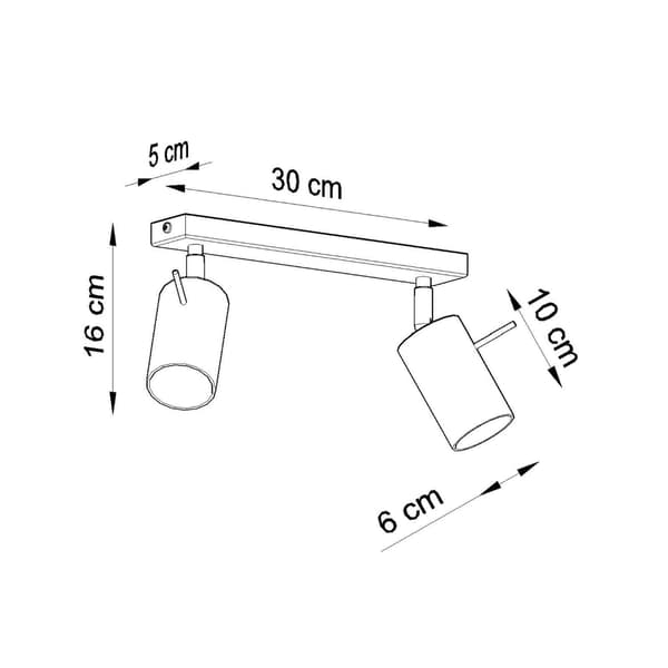 Taklampa RING 2 brun Brown