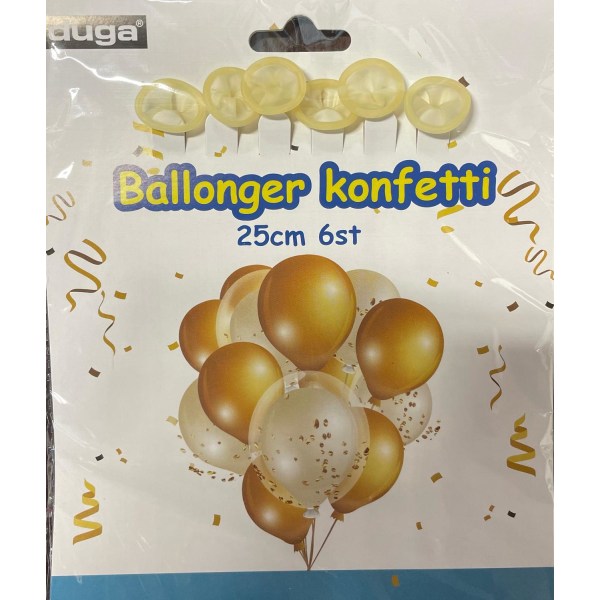 Ballonger Latex Konfetti Vit