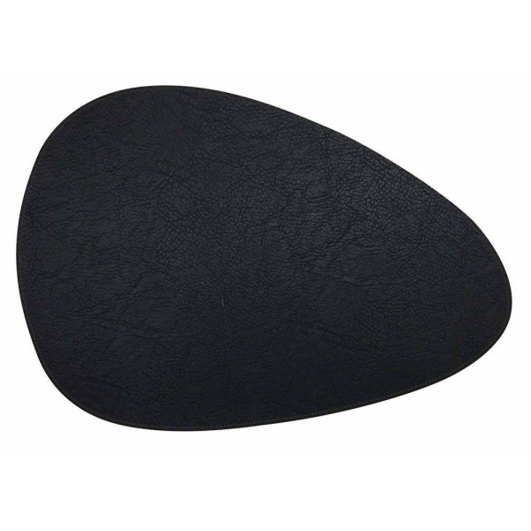 Underlägg läderlook svart 43x30 cm 4-pack Svart