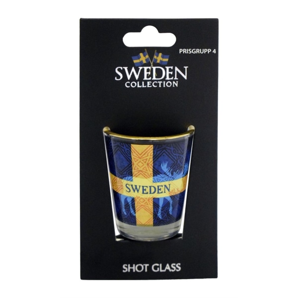 Shot glass Elg/Sveriges flagg