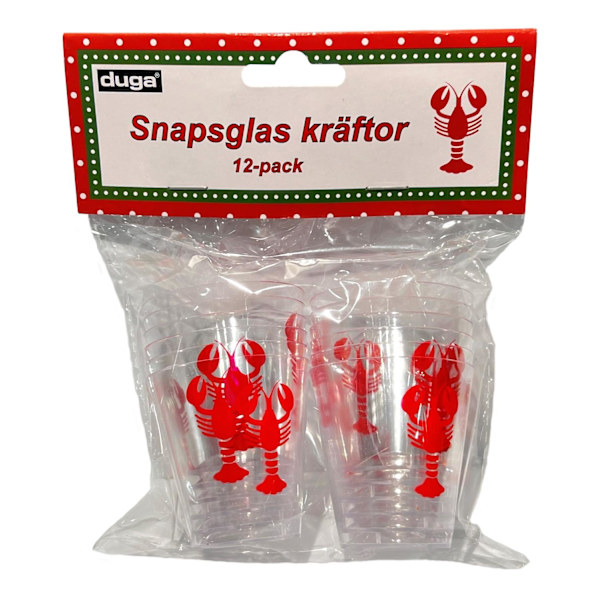 Snapsglas Shotsglas Kræftskiva 12-pak Transparent