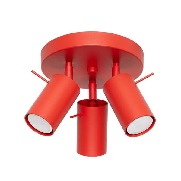 Taklampa RING 3P röd Red