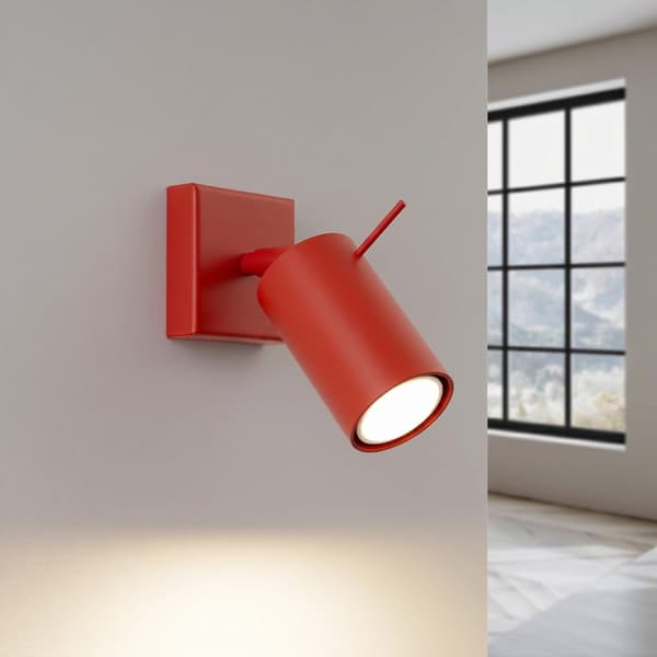 Vägglampa RING röd Red