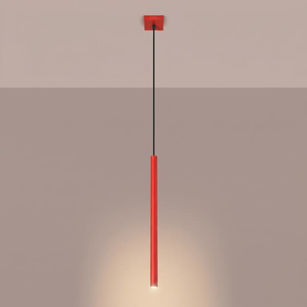 Pendellampa PASTELO 1 röd Red