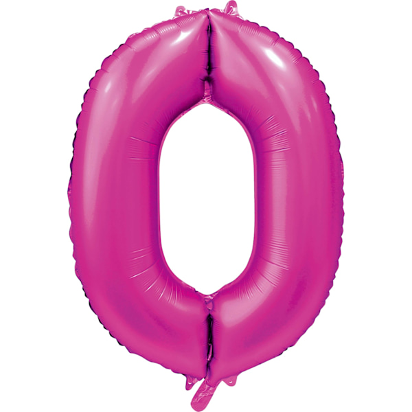 Ballong Siffra 0 Rosa 86 cm Rosa