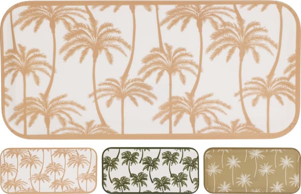 Bricka Palmer Vit/Beige Melamin liten Vit
