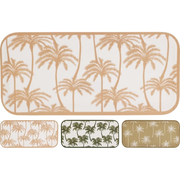 Bricka Palmer Vit/Beige Melamin Vit