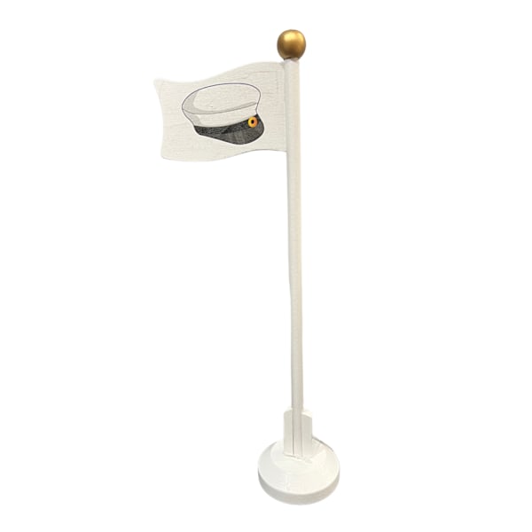 Bordsflagg Student Trä 30 cm White