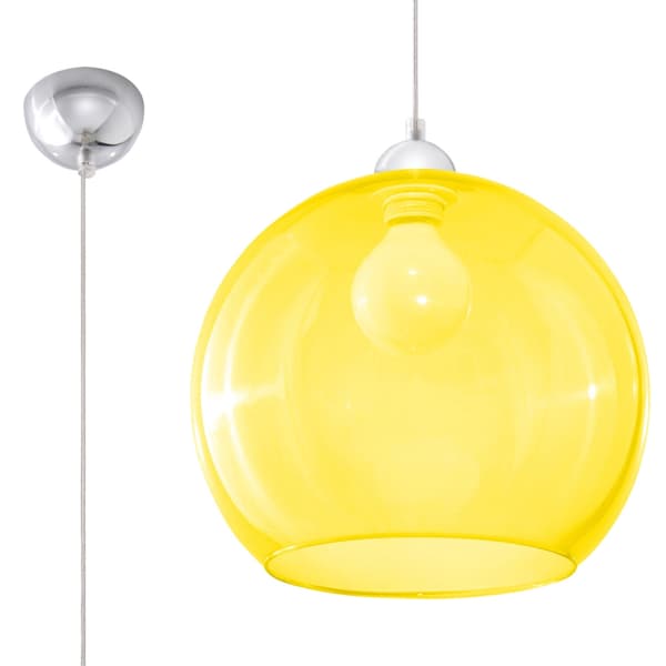 Pendel lampa BALL gul Yellow