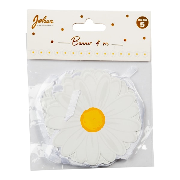 Girlang Banér Prästkragar 4 m White