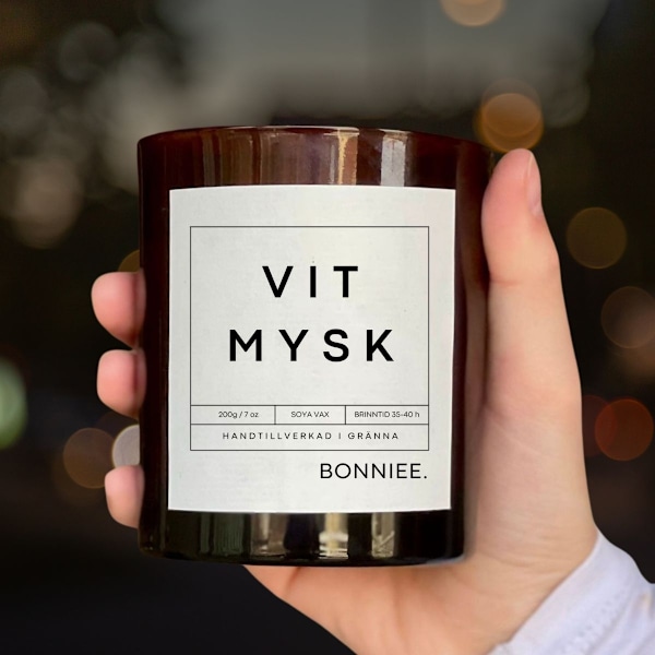 Bonniee Doftljus Vit Mysk 200 gram multifärg