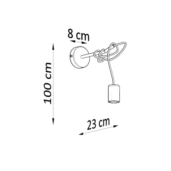 Vägglampa EDISON svart Black