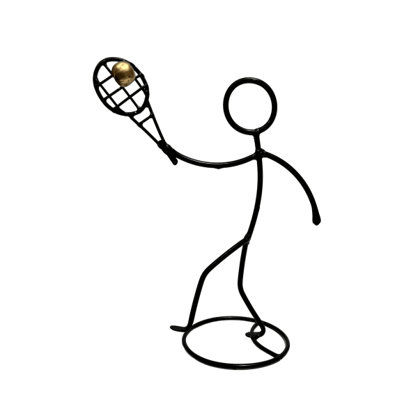 Tennis Figur Smide 20 cm Svart