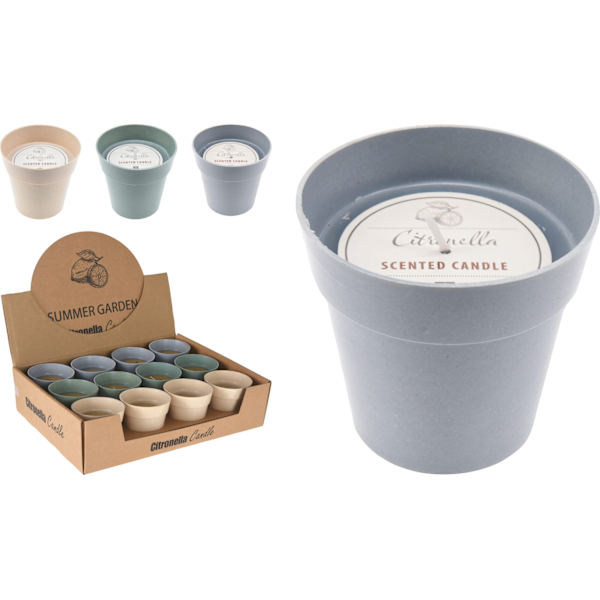 Citronella-myggljus i kruka 8 cm Multicolor