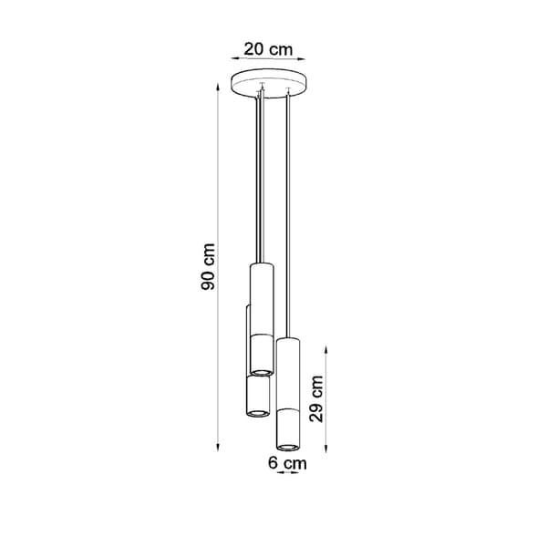 Pendel lampa LOOPEZ 3P svart/koppar Black