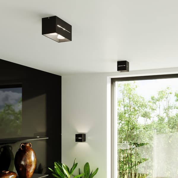Vägglampa LOBO MAXI svart Black