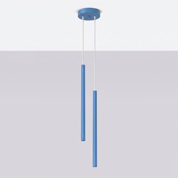 Pendellampa PASTELO 2 azurblå Light blue
