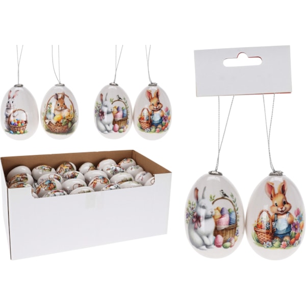 Påskägg 2-pack 6,5 cm White one size