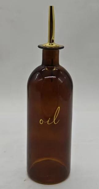 Flaska Glas Olja Pipkork Brun 500 ml Brown