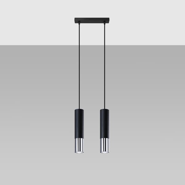 Pendel lampa LOOPEZ 2 svart/krom Black