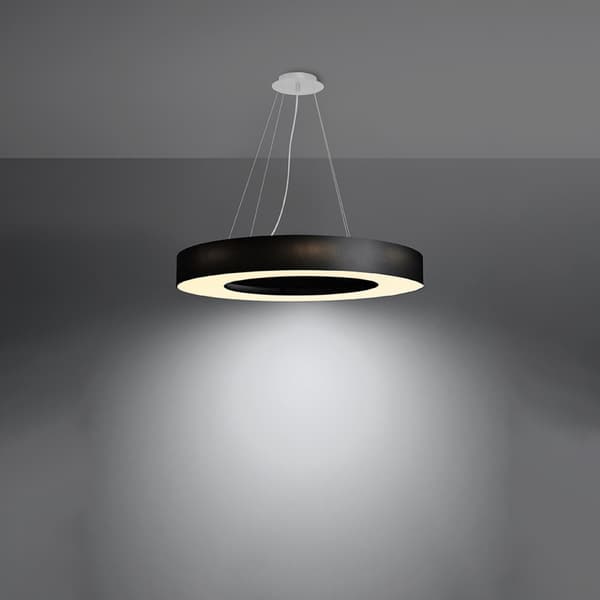 Ljuskrona SATURNO SLIM 70 svart Black
