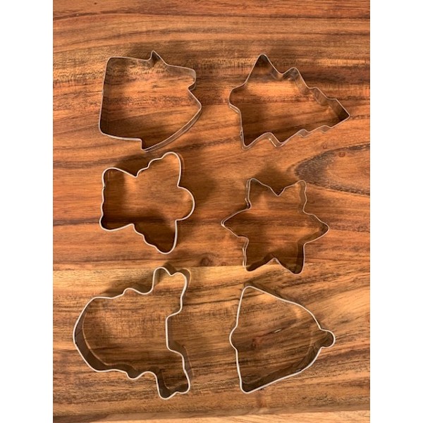 Pepparkaksformar 6 delar Silver
