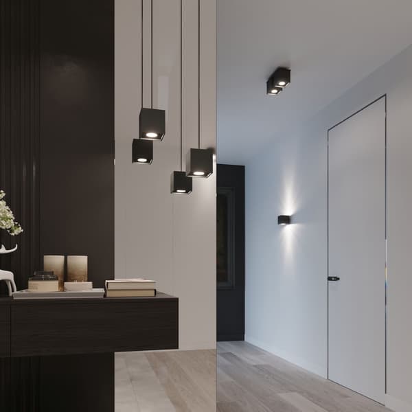 Pendel lampa QUAD 1 svart Black