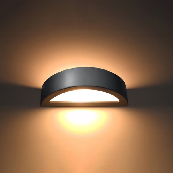 Vägglampa keramik ATENA grå Grey