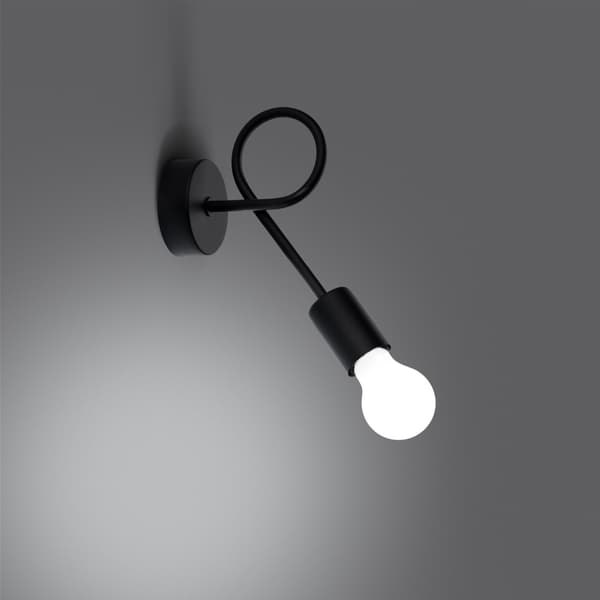 Vägglampa LEVAR svart Black