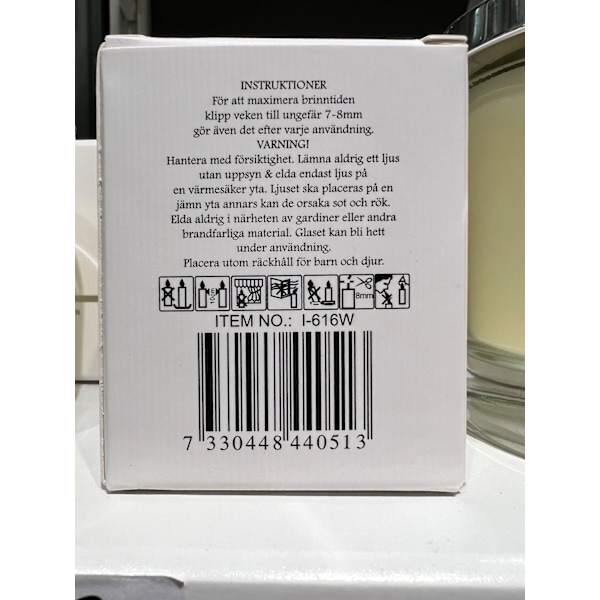 Doftljus Vitt Verbena 200 gr White