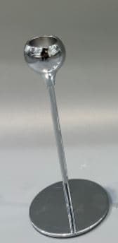 Ljusstake Metall Silver Droppe 18 cm Silver