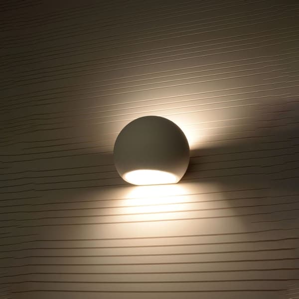 Vägglampa keramisk GLOBE White