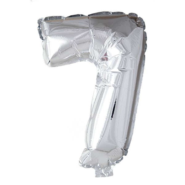 Ballong Siffra 7 Silver 86 cm Silver