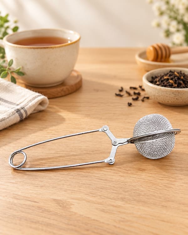 Tesil Teklämma metall 15,5 cm Metal look