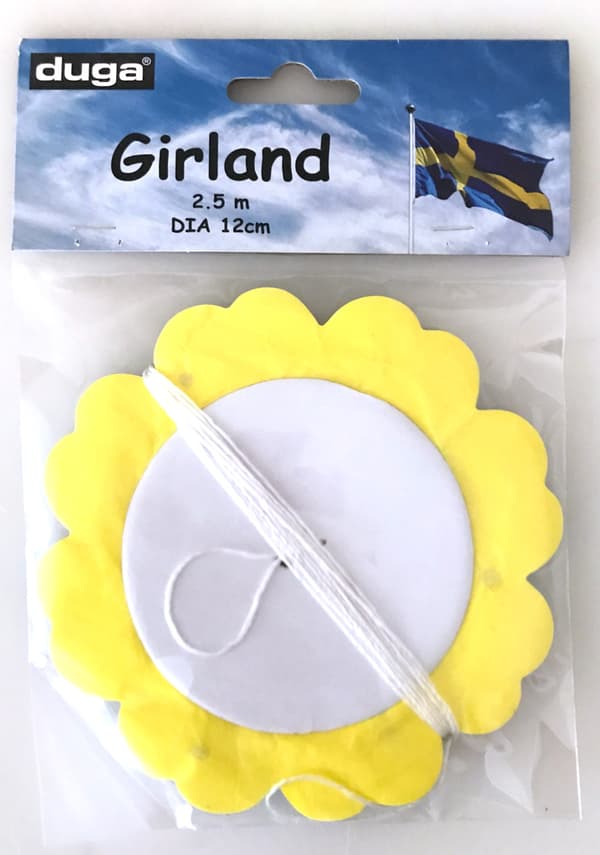 Girlang blå/gul 2-pack 2,5 meter Blå