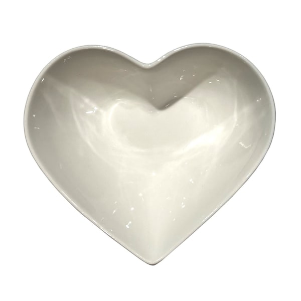 Skål Hjärta vit 17 cm multifärg