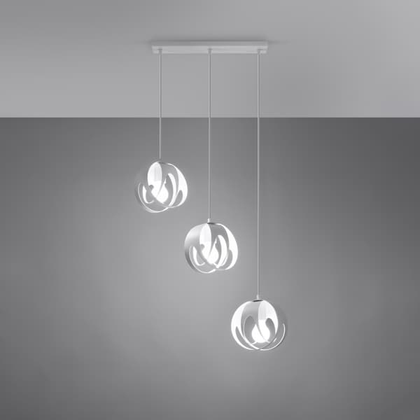 Pendel lampa TULOS 3L vit Vit