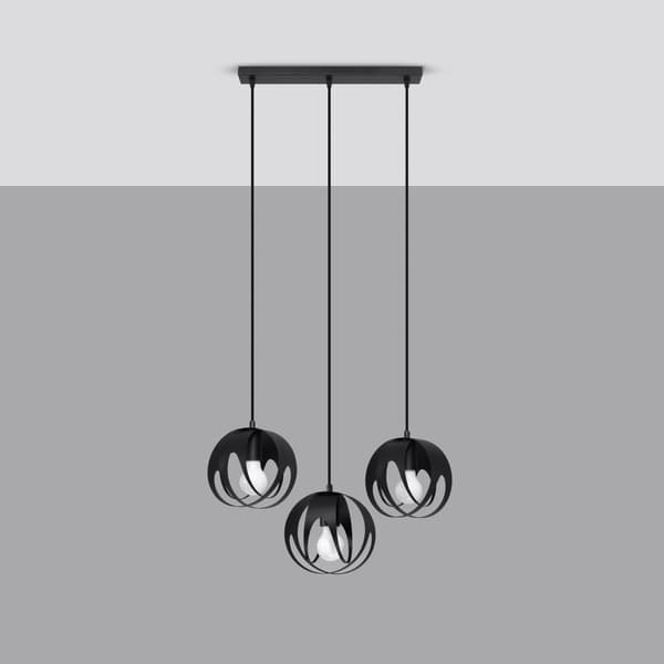 Pendel lampa TULOS 3L svart Black