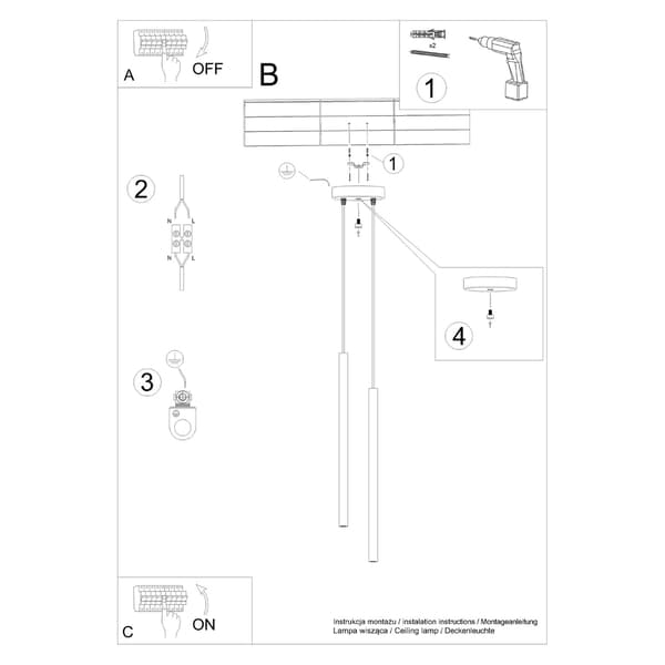 Pendellampa PASTELO 2 röd Red