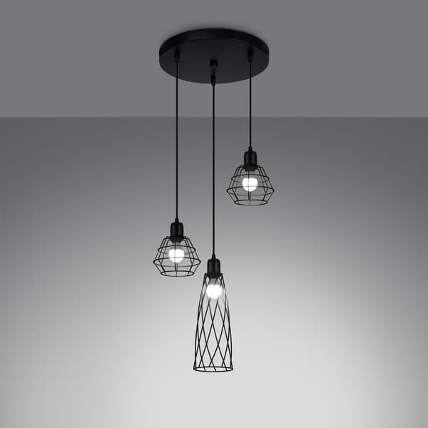 Taklampa SUBA 3P svart Black