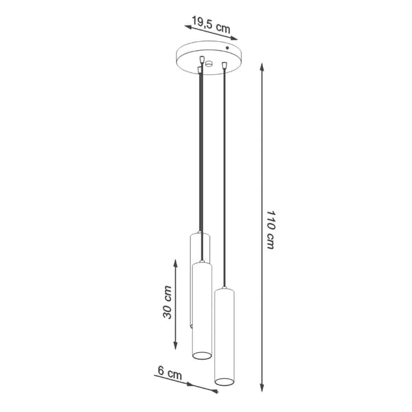 Pendel lampa LAGOS 3P vit White