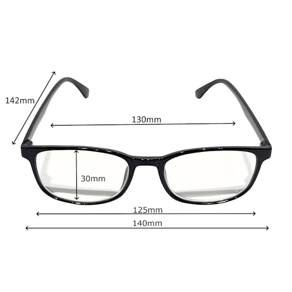 Läsglasögon Svart 1.5 Black