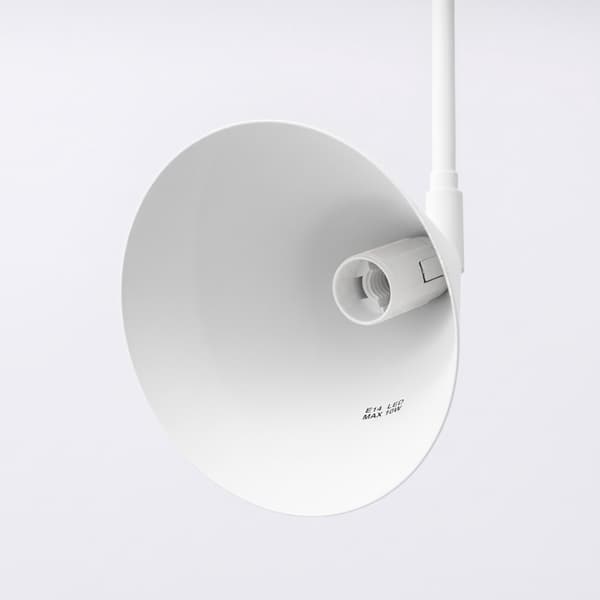 Vägglampa NOX 1 vit med strömbrytare White
