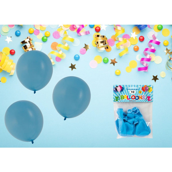 Ballong Ljusblå 10-pack Latex Ljusblå