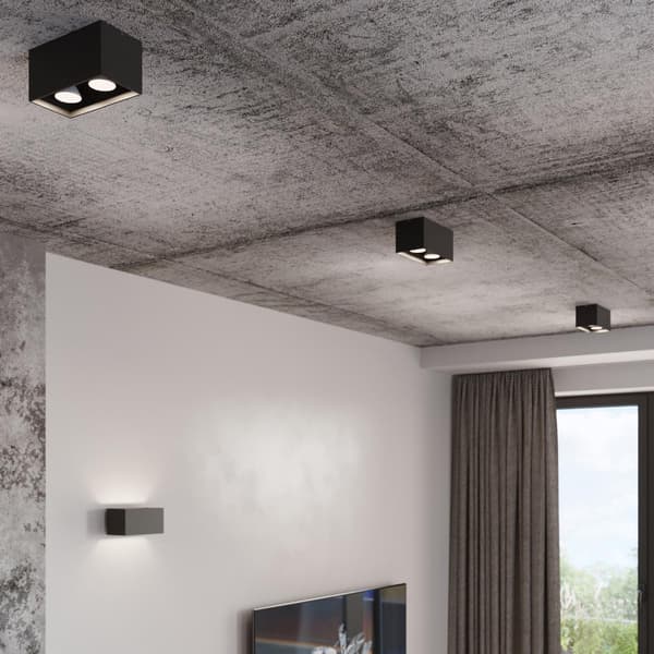 Vägglampa QUAD MAXI grå Grey