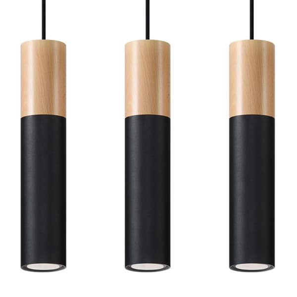 Pendel lampa PABLO 3 svart Svart